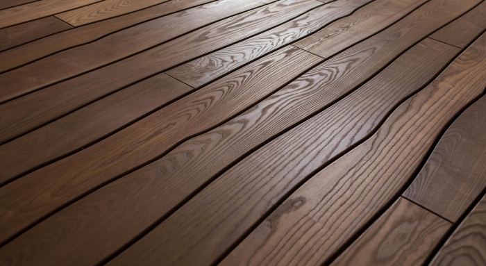 White Wax Curved-Profile Flooring